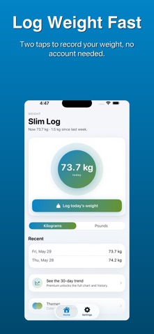Weight Tracker - Log & Chart Screenshot 1 of 5