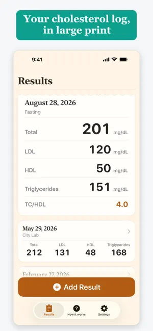 Cholesterol Log XL: Lipid Log screenshot 1