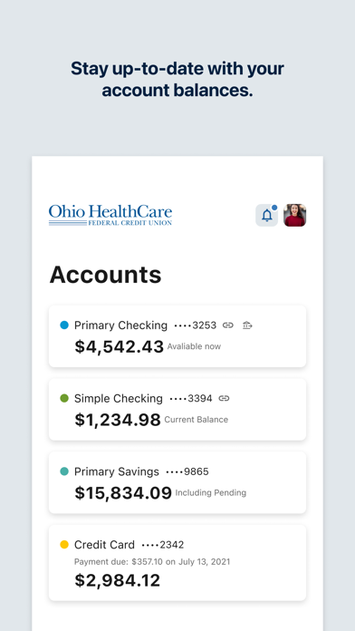 Ohio HealthCare FCU Mobile iPhone screenshot 2 - Finance app