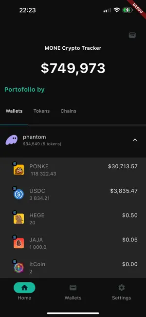 Mone Crypto Tracker screenshot 2