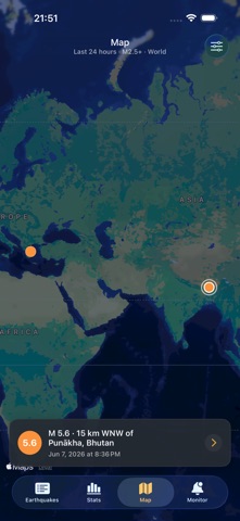 Latest Earthquakes - World Screenshot 3 of 6
