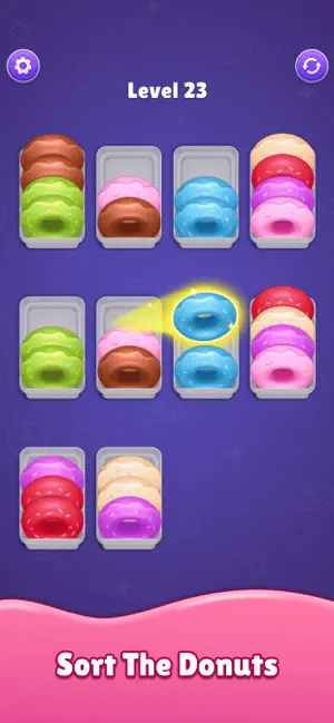 Donut Sort - Puzzle Game screenshot 1