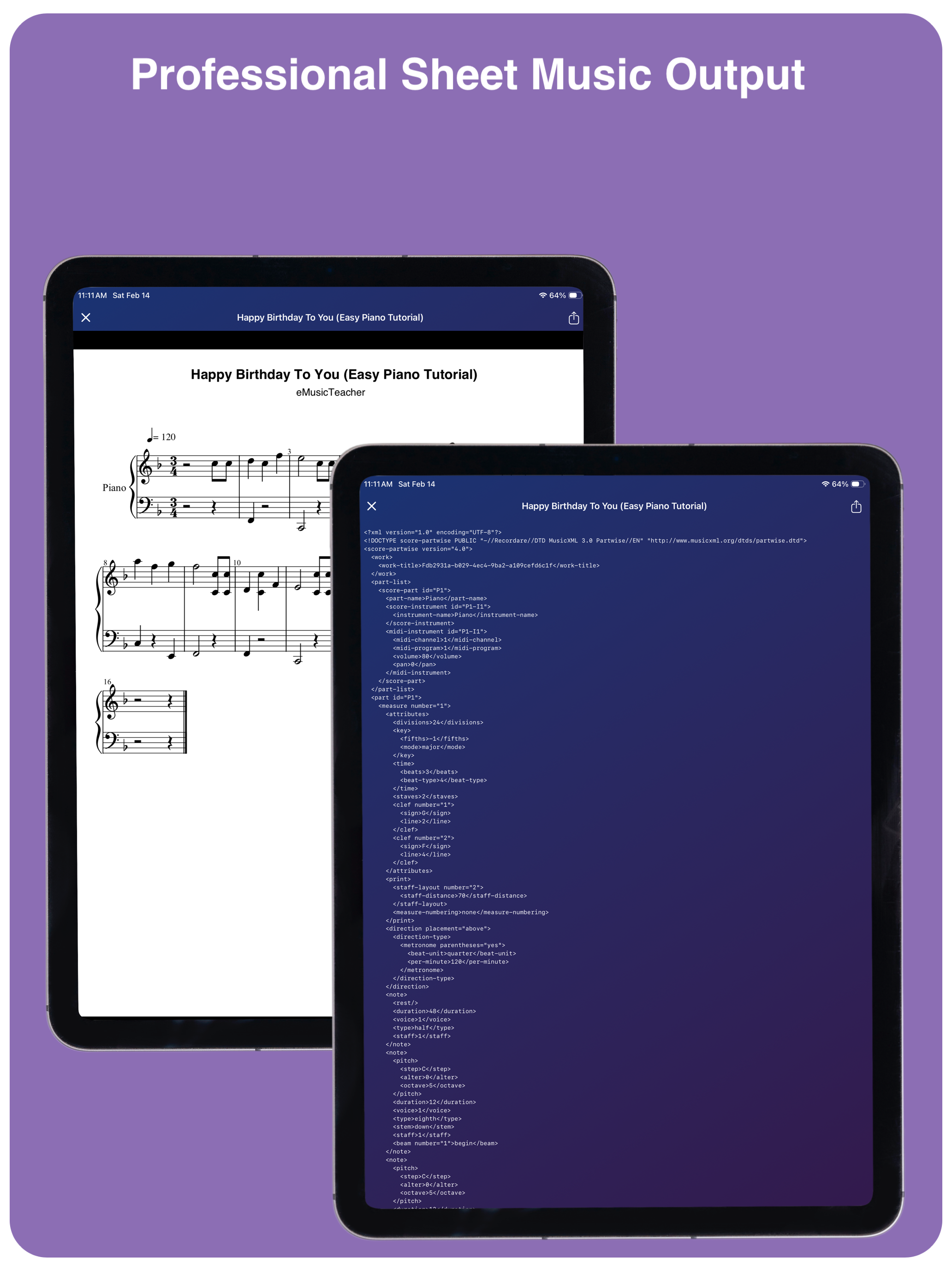 Piano2Score - eMusicTeacher