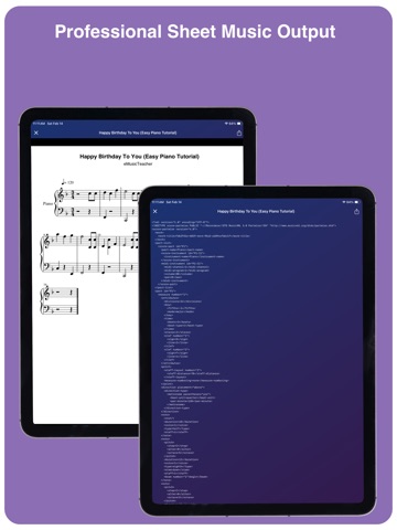 Piano2Score - eMusicTeacher iPad screenshot