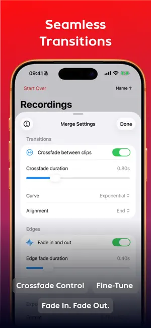 Merge Voice Memos : MemoMerger screenshot 3