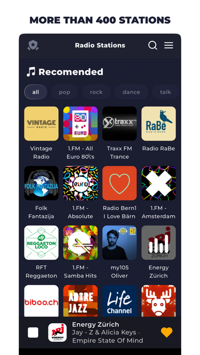 Swiss Radio FM Online Screenshot