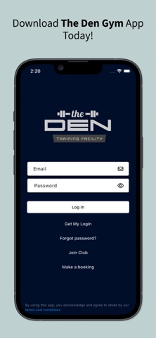 The Den Gym iPhone screenshot