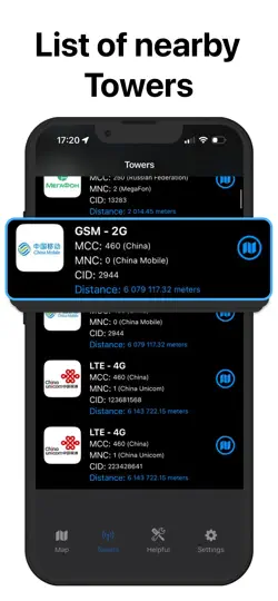 Captura de pantalla de Cellular Tower - Signal Meter en iPhone 5