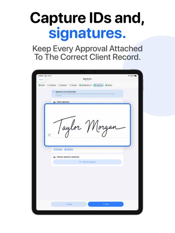 Tattoo Consent Forms: InkForm iPad screenshot