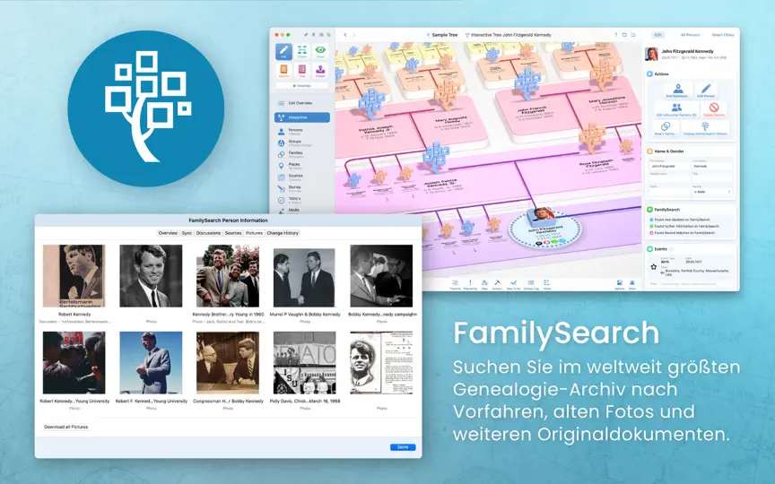 Screenshot von MacFamilyTree 11 auf dem iPhone 7