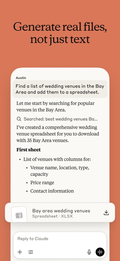 Claude by Anthropic - File Generati