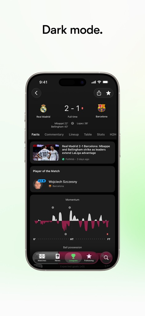 FotMob - Soccer Live Scores - Elegant Dark Mode