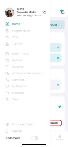 ROXE FITNESS screenshot