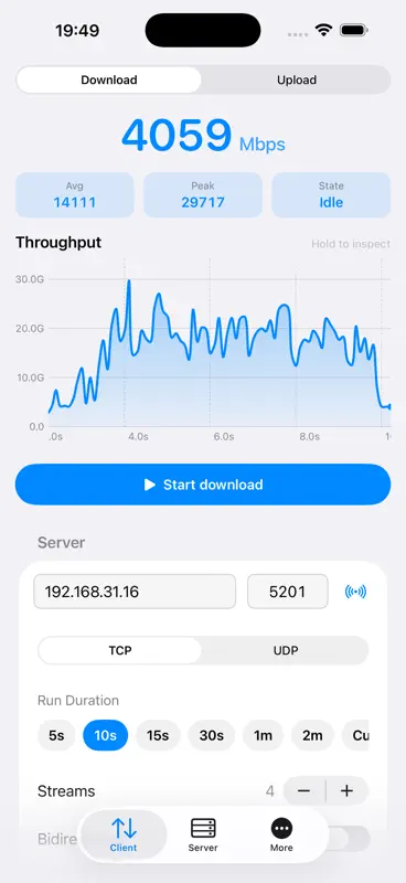iperf3 - Network Tools screenshot 3 of 5