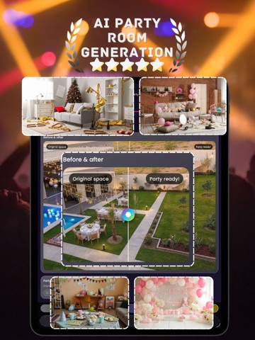 AI Party Room Makeover iPad screenshot