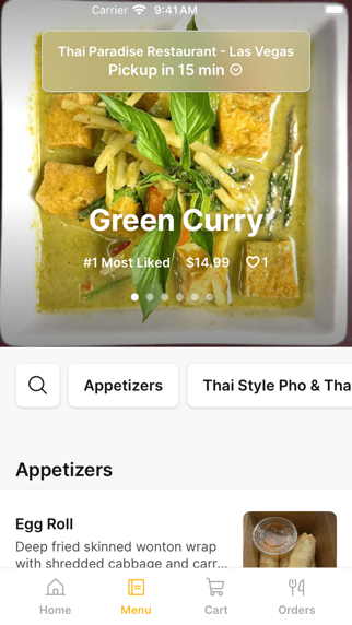Thai Paradise Restaurant iPhone screenshot 2 - Food & Drink app