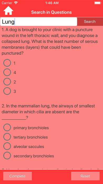 Veterinary Anatomy Quizzes