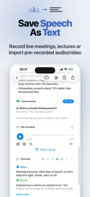 Lyonesse: AI Transcript & Chat screenshot 1