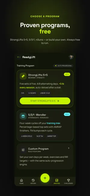 ReadyLift: 5x5 Workout Logger screenshot 2