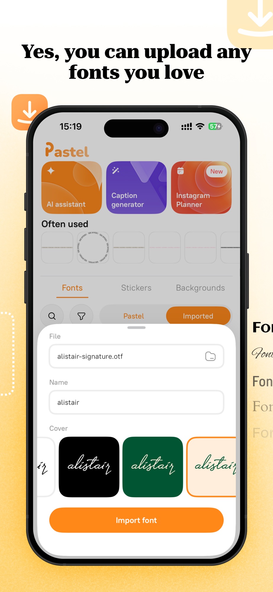 Add text to photo: Pastel screenshot 8