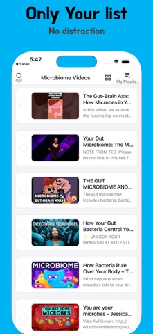 TubeToDo — Focused Video Lists screenshot