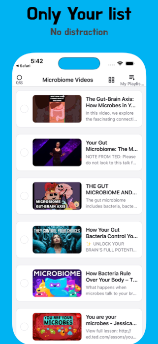 TubeToDo — Focused Video Lists Screenshot 3 of 4