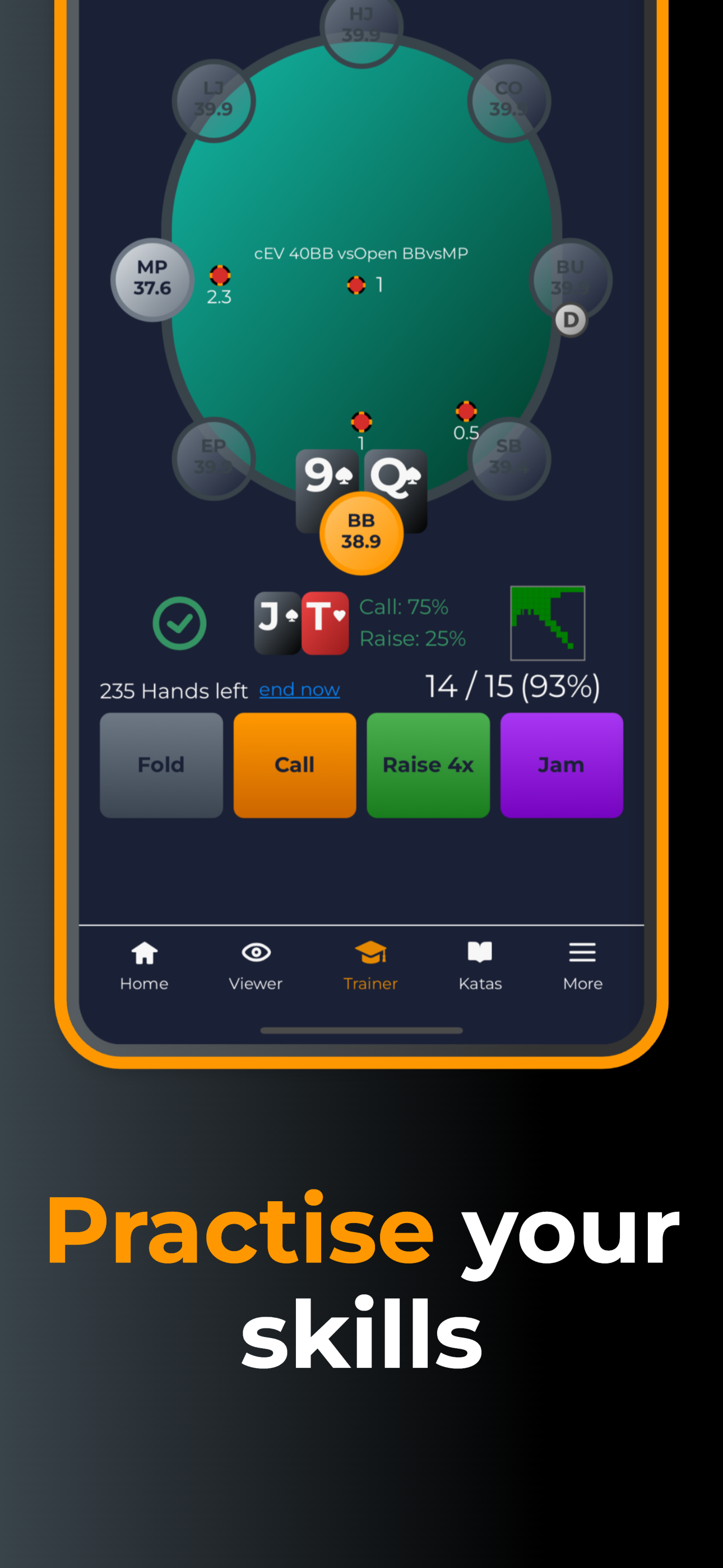 Preflop Dojo: Poker Trainer screenshot 3