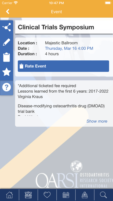 OARSI World Congress Screenshot