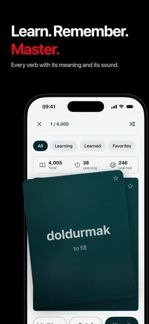 Turkish Verbs: Learn & Test screenshot 3