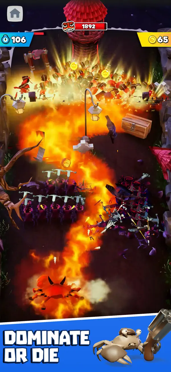 King of Crabs 2 - Invasion iOS Mod IPA screenshot 3 - iOS game interface