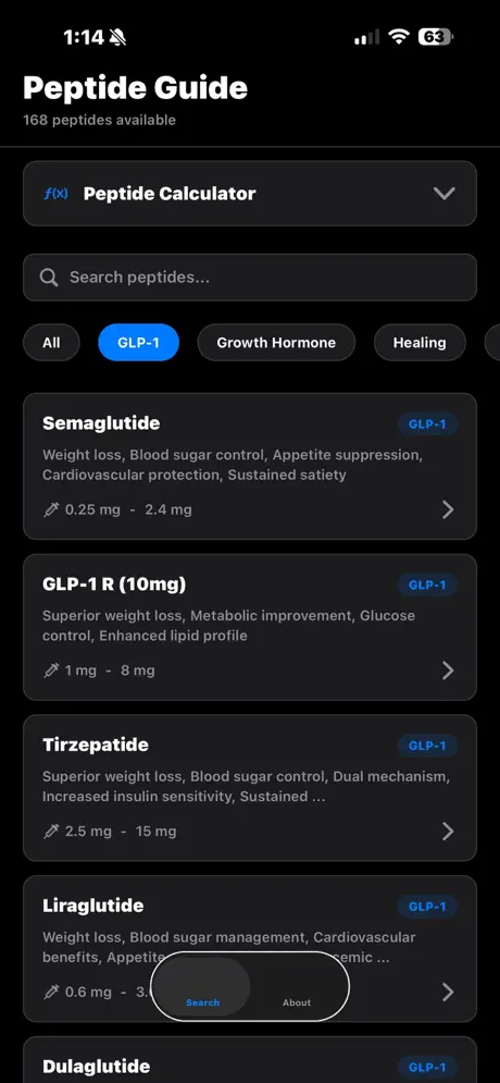 Peptide Dosing Guide screenshot 5