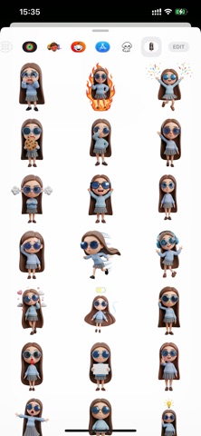Women With Sunglasses Stickers iPhone screenshot