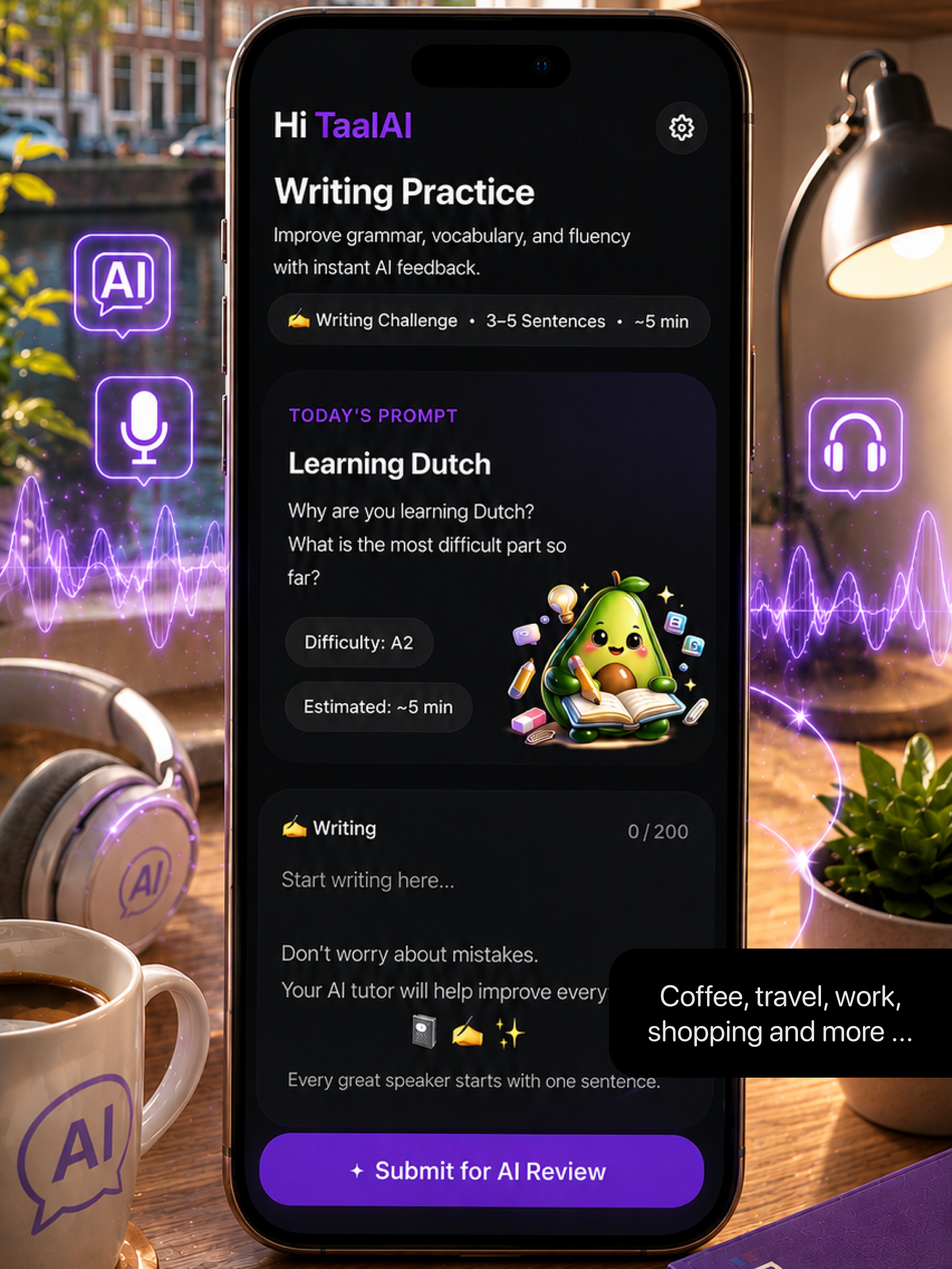 Speak & Learn Dutch: TaalAI screenshot 12