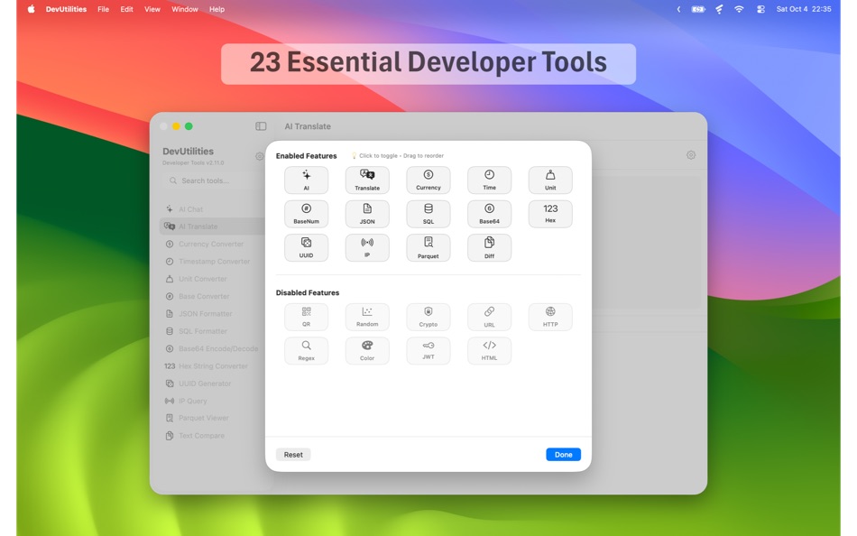 #10. DevUtilities (macOS) Tekijänä: Hengfei Yang
