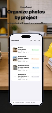 Genba Report: Site Photo PDF iPhone screenshot