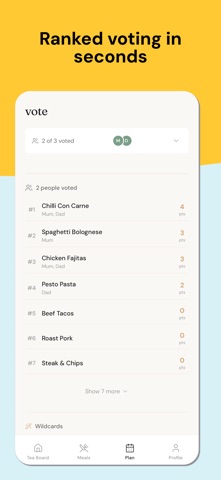 Tea Board - Meal Planner screenshot