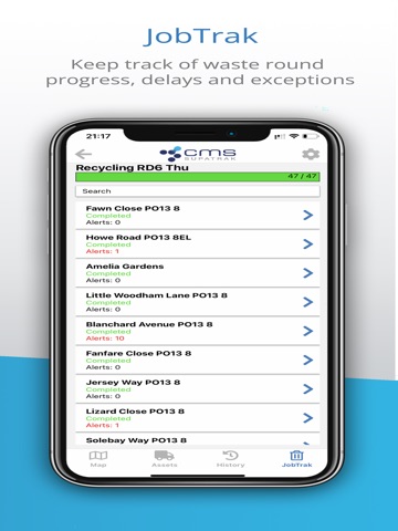 CMS EcoTrak iPad screenshot