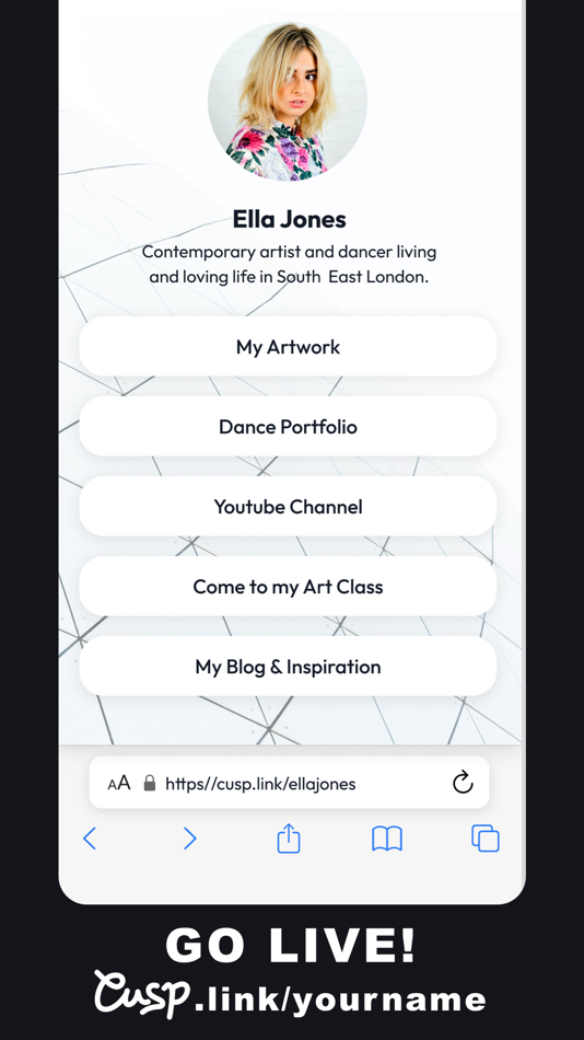 #2. Cusp.link in bio maker (iOS) By: Oktein Media Ltd
