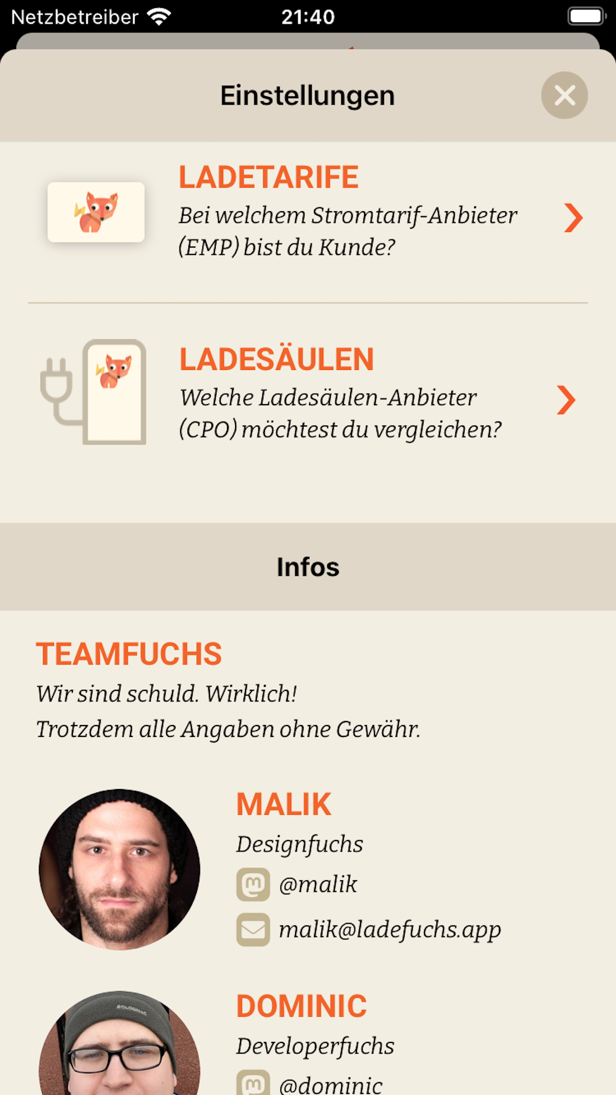 Ladefuchs: EV Strompreise