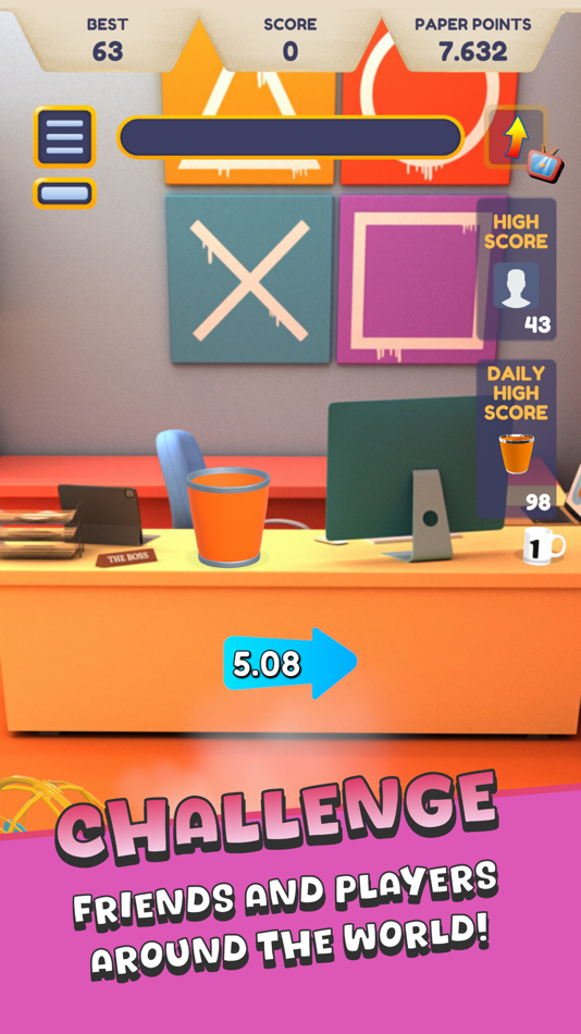#5. Paper Toss + (iOS) 게시자: Zurabi SADGOBELASHVILI