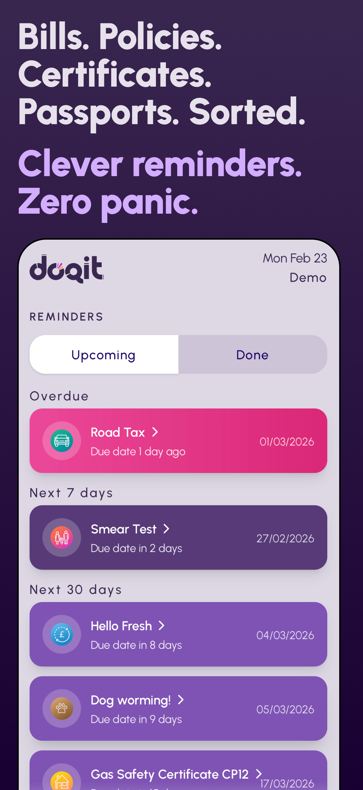 DOQIT - Life Admin, Organised