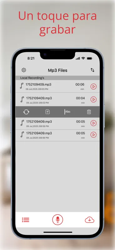 grabadora de voz,Mp3 Recorder screenshot 1 of 6