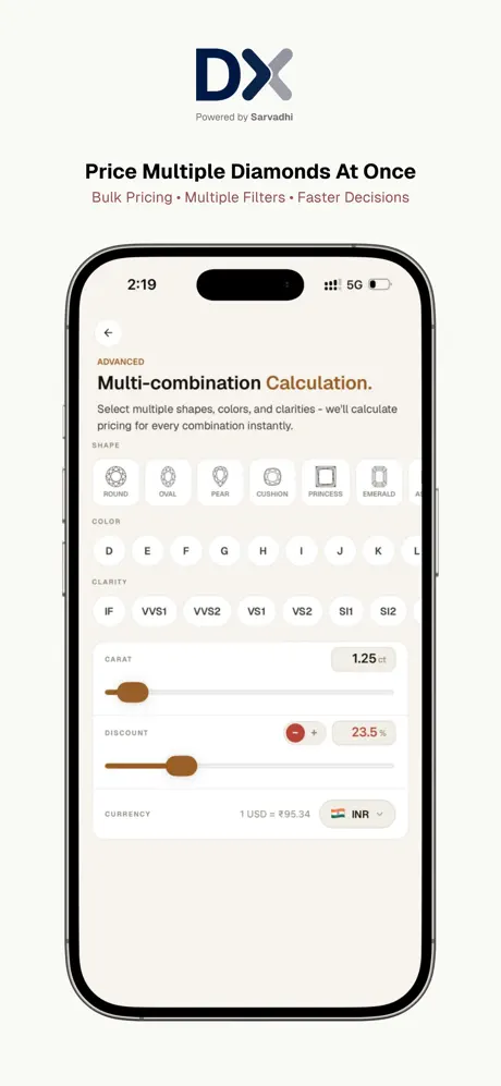 DX - Diamond Price Calculator‑App screenshot 5