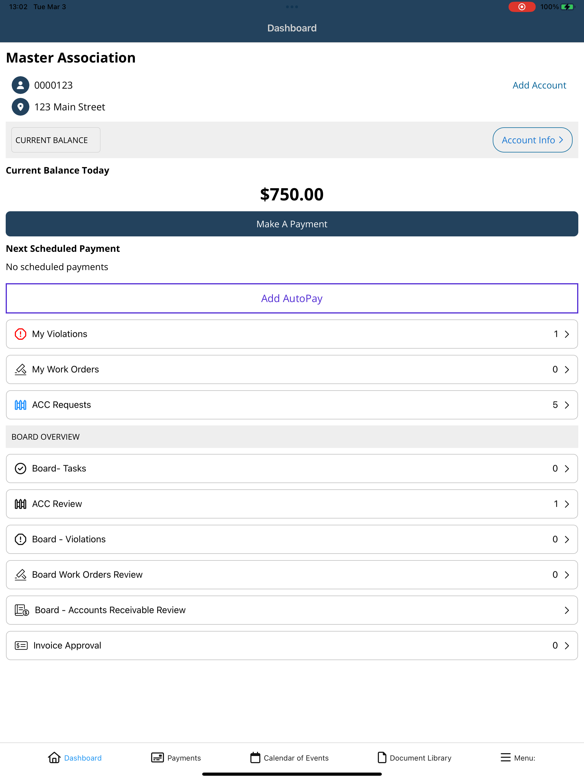 Choice CAM Homeowner Board App