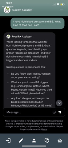 Food RX Assistant screenshot