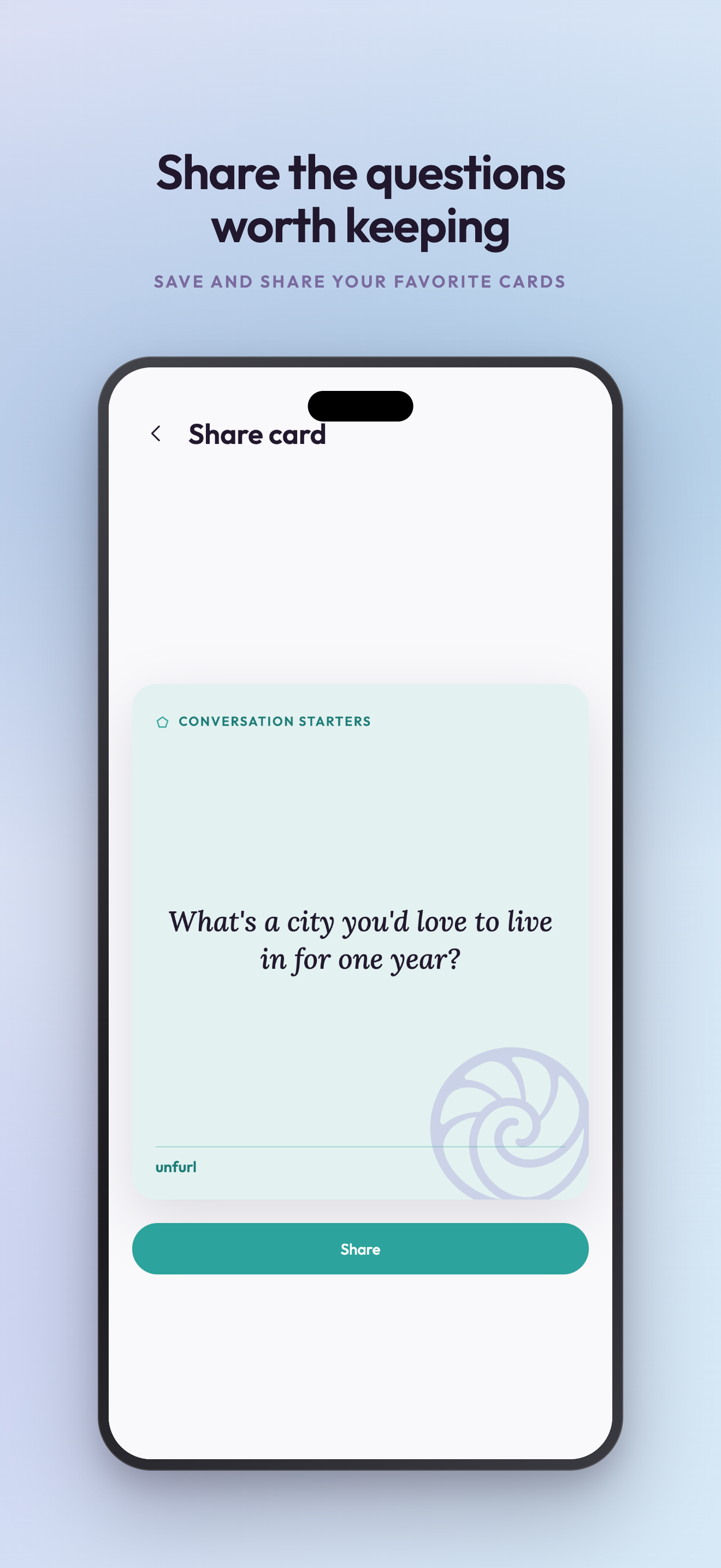 unfurl: Conversation Starters screenshot 6