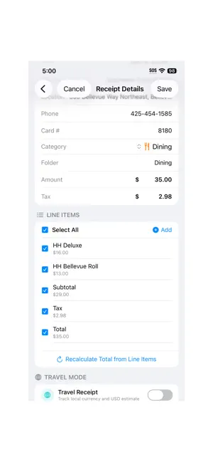 Receipt Savior - Save Receipts screenshot 4