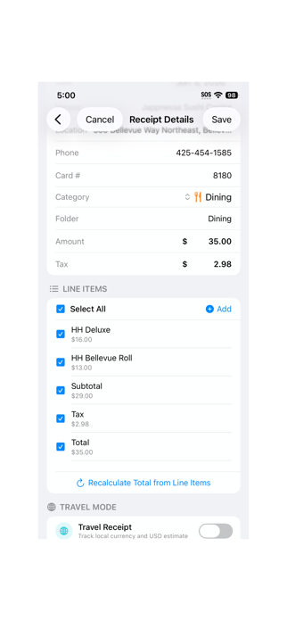Receipt Savior - Save Receipts Screenshot 4 of 8