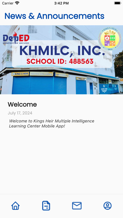 KHMILC Mobile Application Screenshot