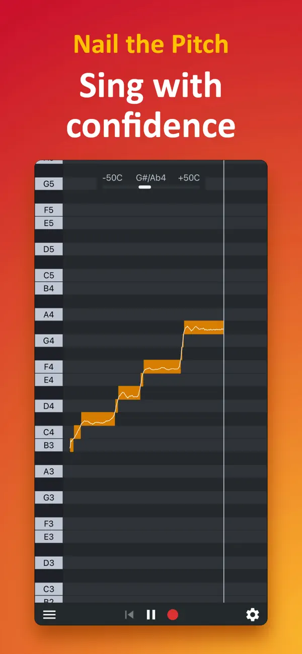 Screenshot #1 pour Nail the Pitch - Vocal Monitor
